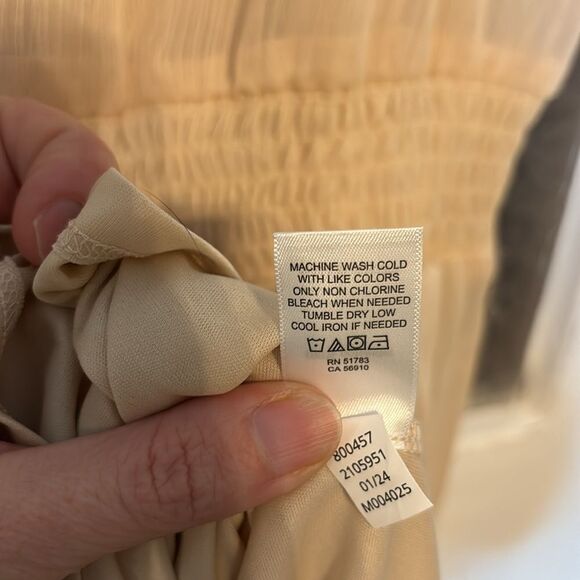 NWT Maurice’s Women’s Light Cream Sheer Ruffled Mini Sundress Size XL - Picture 7 of 8